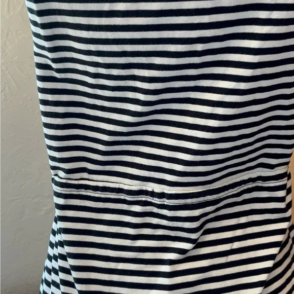 Merona Black and White Striped Midi Dress - Picture 5 of 8